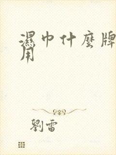 湿巾什么牌子好用