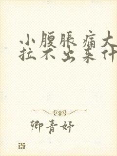 小腹胀痛大便又拉不出来什么原因