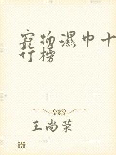 宠物湿巾十大排行榜