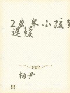 2岁半小孩发育迟缓