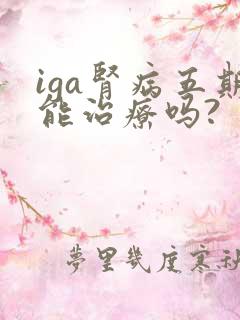 iga肾病五期能治疗吗?