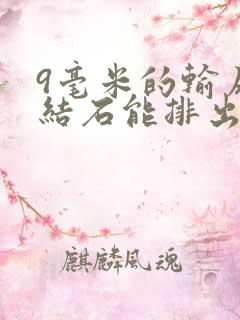 9毫米的输尿管结石能排出来吗