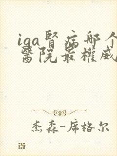 iga肾病哪个医院最权威