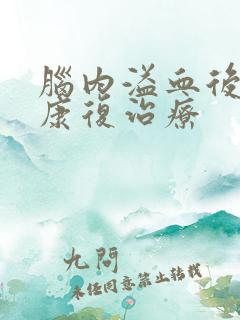 脑内溢血后遗症康复治疗