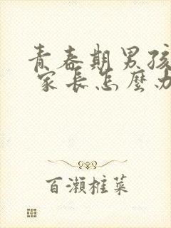 青春期男孩叛逆 家长怎么办