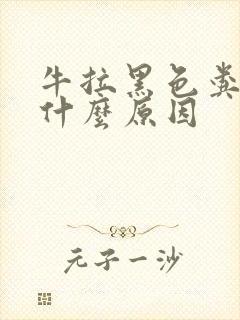 牛拉黑色粪便是什么原因