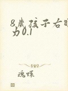 8岁孩子右眼视力0.1