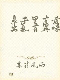 鼻子里有黄鼻涕出气有异味是怎么回事