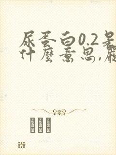 尿蛋白0.2是什么意思,严重吗