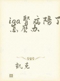 iga肾病阳了怎么办