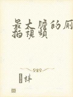 最大胆的厕所偷拍视频