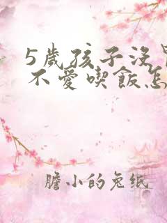 5岁孩子没胃口不爱吃饭怎么办