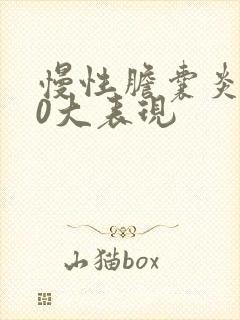 慢性胆囊炎的10大表现