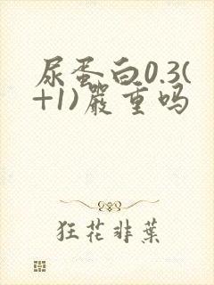 尿蛋白0.3(+1)严重吗