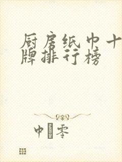 厨房纸巾十大品牌排行榜