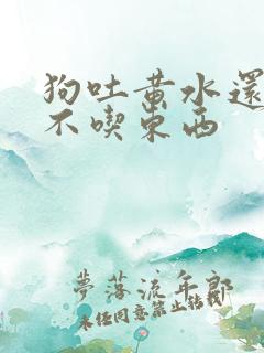 狗吐黄水还拉稀不吃东西