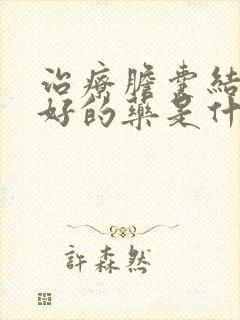 治疗胆囊结石最好的药是什么药啊