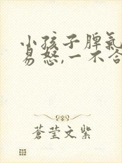 小孩子脾气暴躁易怒,一不合心意就哭闹