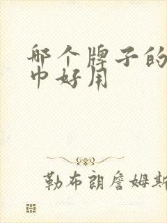 哪个牌子的湿纸巾好用