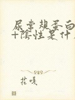 尿常规蛋白质2+阴性是什么意思