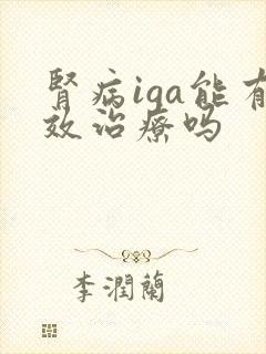 肾病iga能有效治疗吗