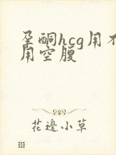 孕酮hcg用不用空腹