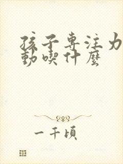 孩子专注力差好动吃什么