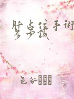 肝占位手术费用多少钱