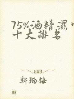 75%酒精湿巾十大排名