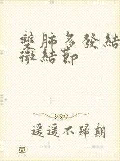 双肺多发结节 微结节