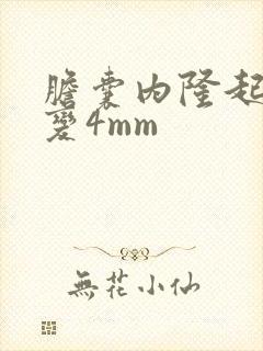 胆囊内隆起样病变4mm