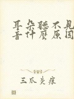 耳朵听不见的声音什么原因