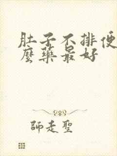 肚子不排便吃什么药最好