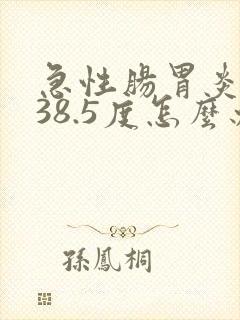 急性肠胃炎发烧38.5度怎么办