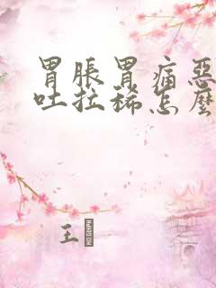 胃胀胃痛恶心想吐拉稀怎么办