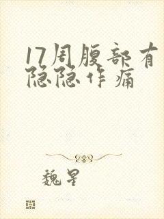 17周腹部有点隐隐作痛