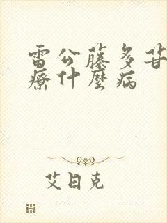 雷公藤多苷片治疗什么病