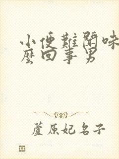 小便难闻味大怎么回事男