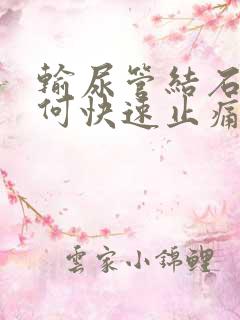 输尿管结石痛如何快速止痛