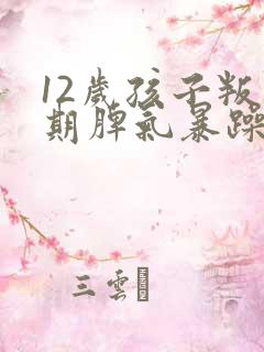 12岁孩子叛逆期脾气暴躁怎么教育