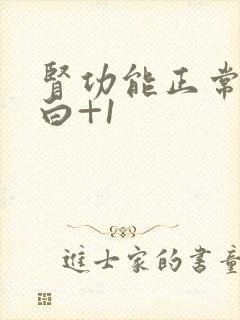 肾功能正常尿蛋白+1