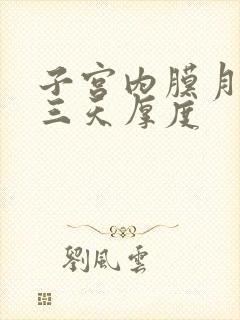 子宫内膜月经后三天厚度