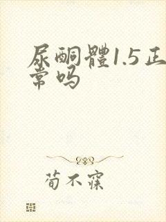 尿酮体1.5正常吗