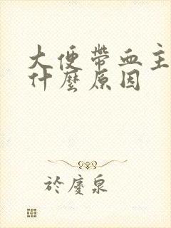 大便带血主要是什么原因