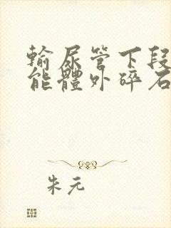 输尿管下段结石能体外碎石