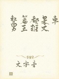 整篇都是车的双男主推文