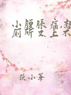 小腹胀痛,想上厕所又上不出来