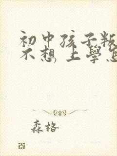 初中孩子叛逆期不想 上学怎么办