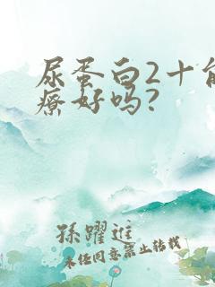 尿蛋白2十能治疗好吗?