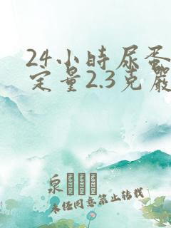 24小时尿蛋白定量2.3克严重吗